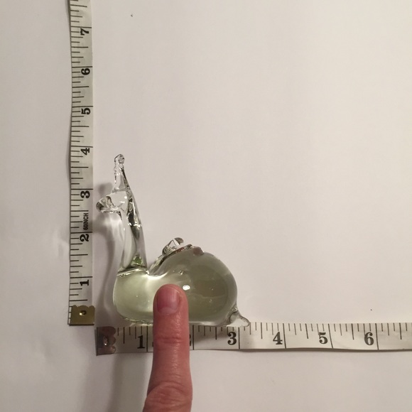 Clear Art Glass Snail Figurine Paperweight - Picture 12 of 16